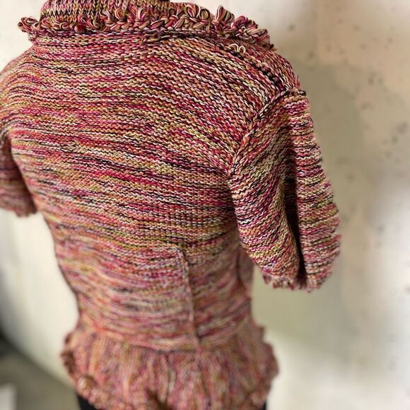 #529 ANTHROPOLOGIE JAMES COVIELLO Cropped Chunky Sweater - Picture 7 of 14